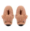 Tornozelo de inverno Botas Mulheres Mens Quente Deslizadores Calçados Não-deslizamento Fuzzy Booties Fleece Quarto Indoor Quarto Dos Desenhos Animados Big Nose Dog Chinelos de pelúcia