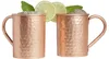 16oz Moscow Mule Beer Cup Moscow Mule Mug Copper Mug Rose Gold Hammered Copper Plated Drinkware 6pcs