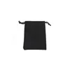 Schwarzer 7 x 9 cm großer Samt-Schmuckbeutel, Weihnachtsgeschenkbeutel, passend für Schmuck, Halskette, Armband, Ohrringe, Verpackung, Stoffbeutel