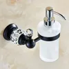 Liquid Soap Dispensers Luxury Gold Color Soap Dispenser Wall Mounted With Frosted Glass Container bottle Bathroom Products HK-38