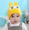 Bebê De malha chapéu de crochê bonito infantil animal dos desenhos animados gorro criança tampões de orelha de coelho fotografia recém-nascido chapéu mais quente atacado