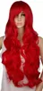 QQXCAIW Long Curly Cosplay Wig Costume Party Red Pink Sliver Bionda Grigio Bionda Nera 70 cm Parrucche di capelli sintetici di alta temperatura