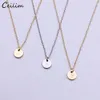 26 letras iniciais de prata colar de ouro de cor Colar Disc Necklace Letter Mulheres Kolye Collier Friends Family Jóias Atacado