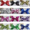 Bow paljetter hårband för flickor bling bowknot hår tillbehör hår båge pannband baby 03t omkrets 15inch3784070