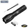 Ultra Bright Light Latarka XML-T6 / L2 8000 Lumen Latarka Zoomable Latarka 5 Tryby przełączania Wodoodporna Larcz