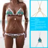 Bikini smycken strand fest sexig kroppskedja bh halsband midja kedjor guld mode kropp smycken för kvinnor strand bodychain.