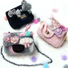 Kids Handbags Girls Princess Coin Purses Fashion Korean Winter Girls Chain Diamond Accessories Shoulder Bags Cross-body Bags Christmas Gifts