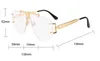 Altın Çerçevesiz Gözlük Kadın Marka Şeffaf Lens 2019 Boy Gözlük Çerçeve Erkekler Retro Metal Şeffaf Lens Güneş Gözlüğü NX