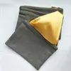 Cool Grey 12oz tjock och h￥llbar bomullsduksmakeupv￤ska med guld zip guldfoder 6 9in cool gr￥ duk kosmetisk v￤ska fartyg 206s