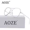 Aoze Crystal Rhinestone Oversited Okulary dla kobiet okulary optyczne Ramka Przezroczona obiektyw anty niebieski promień UV400 Wysoka jakość3130756