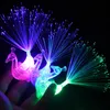 Peacock Finger Light Colorful LED Light-up Rings Party Gadgets Kids Intelligent Toy for Brain Development c550