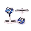 Hyx Luxury Shirt Blue Knot Cuffer Link For Mens Brand Brand Boutons Cuff Sinks de haute qualité Abotoaduras Jewelry1547297