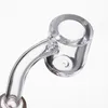 4mm Thick Quartz Banger Domeless Quartz Nail Flat top Smoke 10mm 14mm 18mm male female for Glass bong water pipes