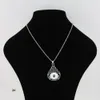 Noossa Snap Button Ketting Vierkante Hartvormige met Crystal Full CZ Diamond Hanger Mode-sieraden te koop