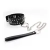 Zamykany PU Leather Dog Collar Bondage Slave Przytrzymujący pasek w grach dla dorosłych dla par Fetysz Produkty Sex Zabawki dla kobiet i Mężczyzn - HS12