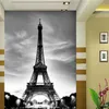 Glitter Wallpaper Black White City Building Paris Eiffel Tower Paredes 3d Suelo Marble Vinilo Vintage Papel De Parede Pintado