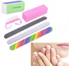 Nail Manicure Kit Nail Files Rengöringsborstar Set Slitstarkt Buffing Grit Sand Fing Nails Buffers Slipning Nail Art UV Gel Polska Verktyg 6PC / Set