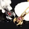 Bijoux fantaisie en acier inoxydable hommes collier Scorpion avec pierre pendentif en argent doré colliers de haute qualité pour hommes
