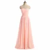 Women BRIDESMAID DRESS 2021 Light Pink ALine Lace Illusion Neckline Sleeveless Long Maid Honor Special Occasion Dresses For Weddi2516869