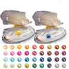 Gratis frakt 2019 Pearl Oyster With Natural Grade 6-7 mm Rund Multicolored Freshwater Wish Pearl Vakuumpaket för barn Party Fun Presenter