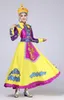 Etnisk scenklädklänning Violet Guldklänning Mongoliska danskläder Damer Mongolisk kinesisk folkdansdräkt