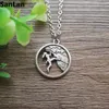 whole sale1pcs dropshipping Climber Girl silhouette woman GIRL ROCK CLIMBING NECKLACE comping jewelry SanLan