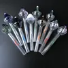 Santa Hat Smoking Pipes Dolphin Pattern Pyrex Glass Oil Burner Pipes Multicolor Straight Type Glass Pipes New Arrivals 10pcs SW43