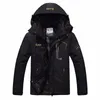 Wholesale-Plus Size 5xl 6xl冬のジャケット男性暖かいパーカーカジュアルメンズウインドブレーカー防水スノージャケットフリースベルベットフード付きコートCF022