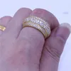 choucong Female ring Full 320pcs Diamonique cz Yellow Gold Filled 925 Sterling silver Engagement Wedding Band Ring for women