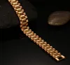 Top Quality Gold Filled chain Watchband President Bracelet & Bangles for Men Stainless Steel Strap Adjustable Jewelry