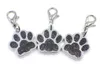 50pcs / lot Bling Hund Bärentatze Fußabdruck mit Hummer-Haken-DIY hängen hängenden Charme für Schlüsselanhänger Halskette Beutelherstellung passen
