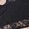 Mãe quente e filha vestuário tanque tops preto laço rotativo elegante com um lado de Sassy camisetas Verão Correspondência de roupas de família