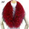 Real Raccoon fur collar /scarf/natural Genuine Big Raccoon Fur Collar scarf warp shawl S18101904