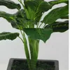 大量の50cm常緑人工植物25葉のリフレイのブッシュ鉢植えの植物プラスチックグリーンツリーホームガーデンオフィスの装飾