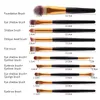 Professionell 20pcs Makeup Brush Set Trähandtag Makeup Toalettsaker Kit Ull Make Up Brush Set With Holder Bag