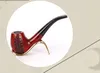 New red sandalwood pipe, acrylic cigarette holder, carved solid wood, manual filter cigarette smoking accessories.