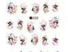 50 vellen Set Gemengde Bloem Water Transfer Nail Stickers Decals Art Tips Decoratie Manicure Stickers Onges