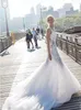 Pnina tornai 2019 bröllopsklänningar spets applique juvel sweep tåg ärmlös bohemiska brudklänningar plus storlek strand sjöjungfru bröllopsklänningar