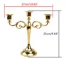 Metal Candle Holders Wedding 5-arms/3-arms Candle Stand Decoration Candelabra Centerpiece Candlestick Decor Crafts Silver/Gold