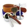 ZY hommes ensemble de rasage rasoir droit pliant coupe gorge couteau affûtage Strop blaireau brosse à cheveux support support rasage savon bol tasse