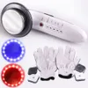 Handheld ultra-som ultra-som de microcorrentes Micro atual luz de face massageador corporal Luvas levantamento da pele Massagem Máquina