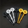 Ronde metalen roken pijp tabak sigaret kruiden lollys vormige handleidingen 4 kleuren accessoires gereedschap houder tube filters