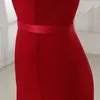 Elegant Burgundy Mermaid Evening Dresses 2019 Long Satin with Crystal Beaded Sexy V Back Court Train Formal Party Gowns LX2861354074