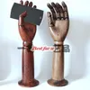 Darmowa dostawa!! Biżuteria Wyświetlacz przegubowy Drewniane Ręce Manekin Elastyczne Złącza Modele Ręka Kobiet Manekin Drewniana ręka