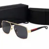 Retro Polariserad lyx Mens Designer Solglasögon Rimless Gold Plated Square Frame Sun Glasses Fashion Eyewear With Case