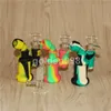 hookahs New Arrival Mini Multi Silicone Water Pipe glass bongs with perc 10 colors for choice