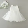 Newborn White Dress For Baptism Sleeveless Baby Girl Lace Christening Gown Dress Toddler 1st Birthday Party Infant Costumes9427845