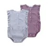 Estate 2018 Neonata infantile Vestiti Ruffles Baby Pagliaccetti Tuta Abiti Prendisole Costumi interi Vestiti per bambini Bambini Abbigliamento per bambine