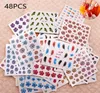 48 fogli Mix Color Transfer Foil Nail Art fiori Adesivo decalcomania per la cura polacca DIY Universe Nail Art Decoretion