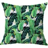 Housse de coussin imprimée plantes vertes d'été, taie d'oreiller en lin pour canapé, feuilles vertes, décoration de maison